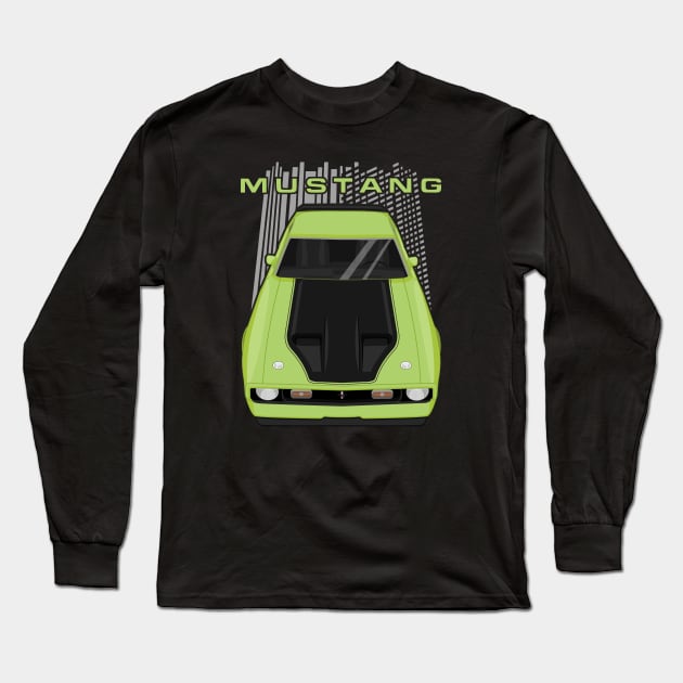 Mustang Mach 1 1971 to 1972 - Green Long Sleeve T-Shirt by V8social